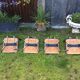 4 Chairs with chrome tubular metal base and black Skaï