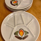 Burgundy fondue service