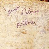 Chest of drawers marquetry Louis XVI style signed Marquant