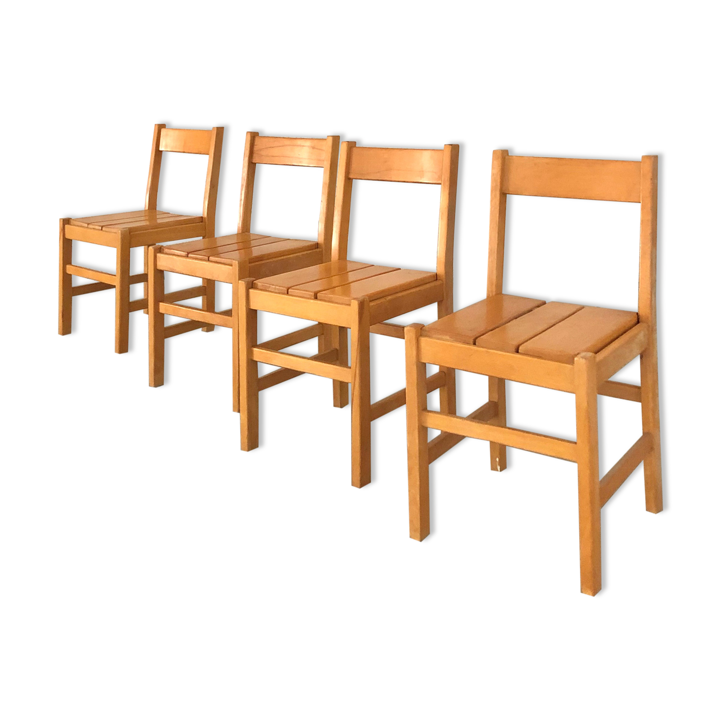 Suite of four vintage chairs