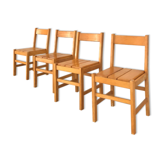 Suite of four vintage chairs