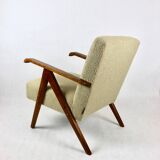 Vintage Beige Boucle Armchair in Style of Var B310, 1970s