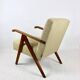 Fauteuil Vintage Boucle Beige Style Var B310, 1970