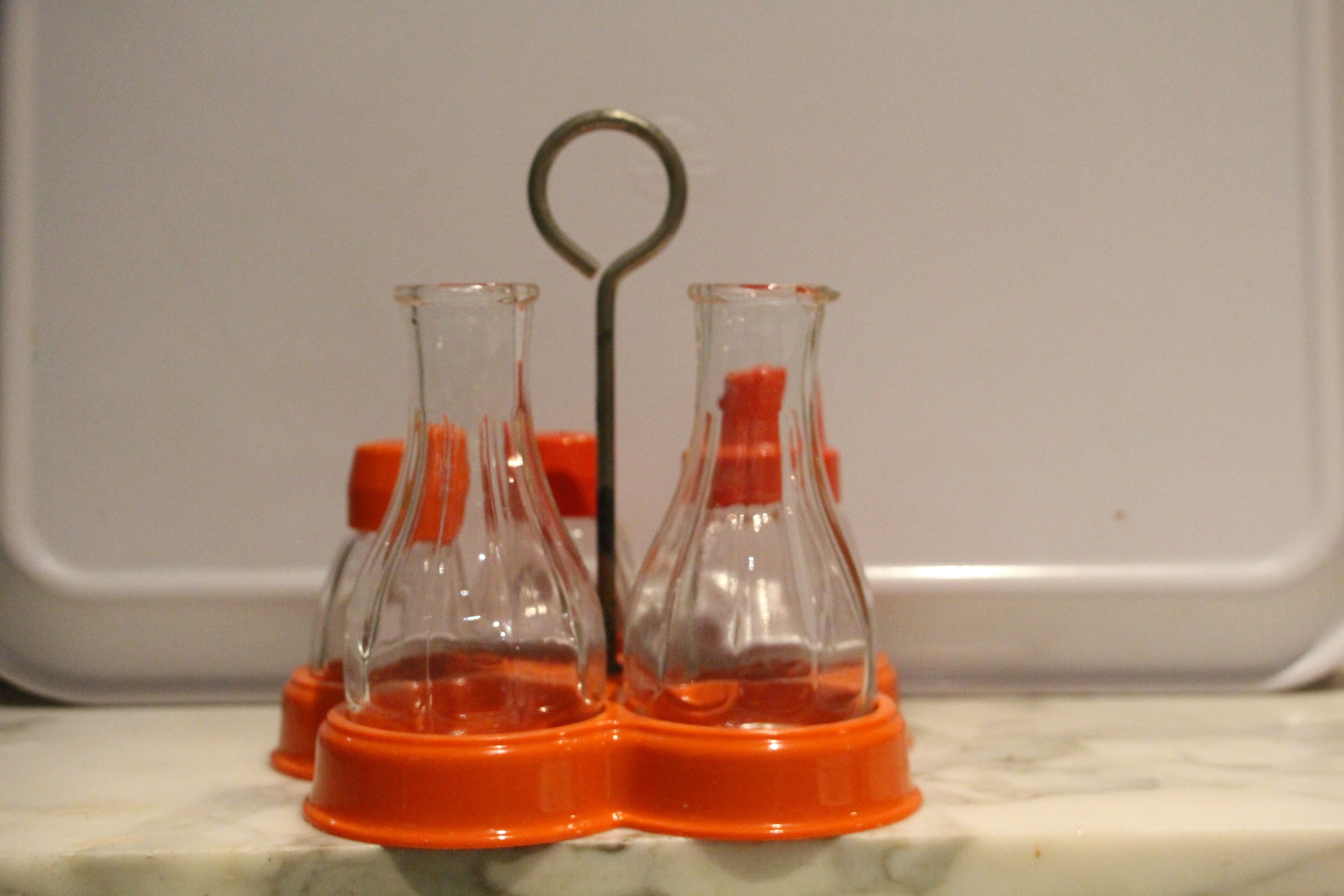 Pepper -salt orange 70's placemat