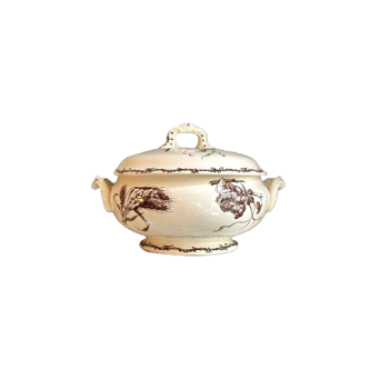 Large brown ironstone tureen HB & Cie