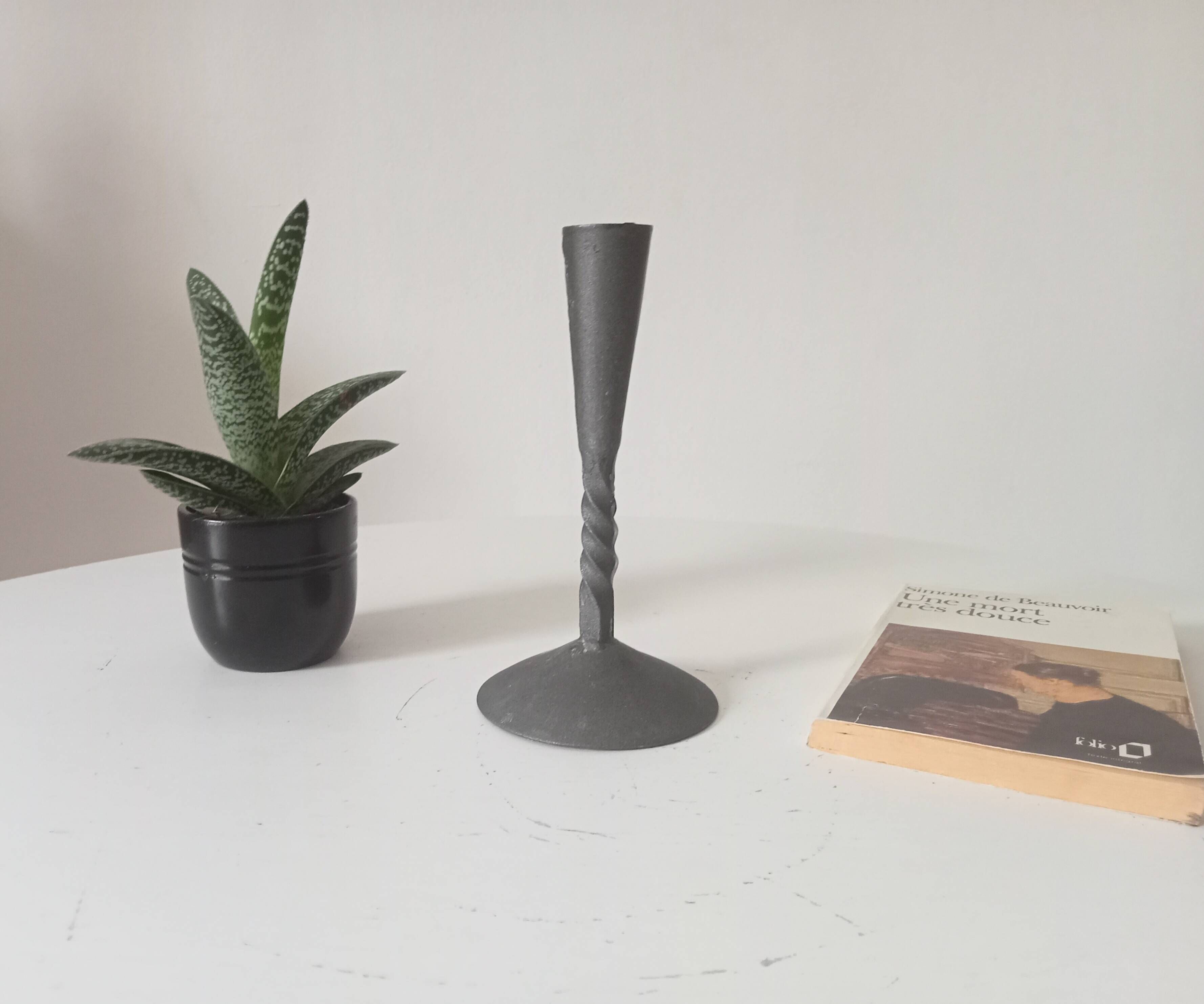 Vintage brutalist candlestick