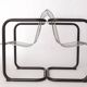 Pair of vintage metal armchairs – Chrome wire mesh – Italy, 1980s