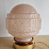 Table lamp in pink Clichy glass