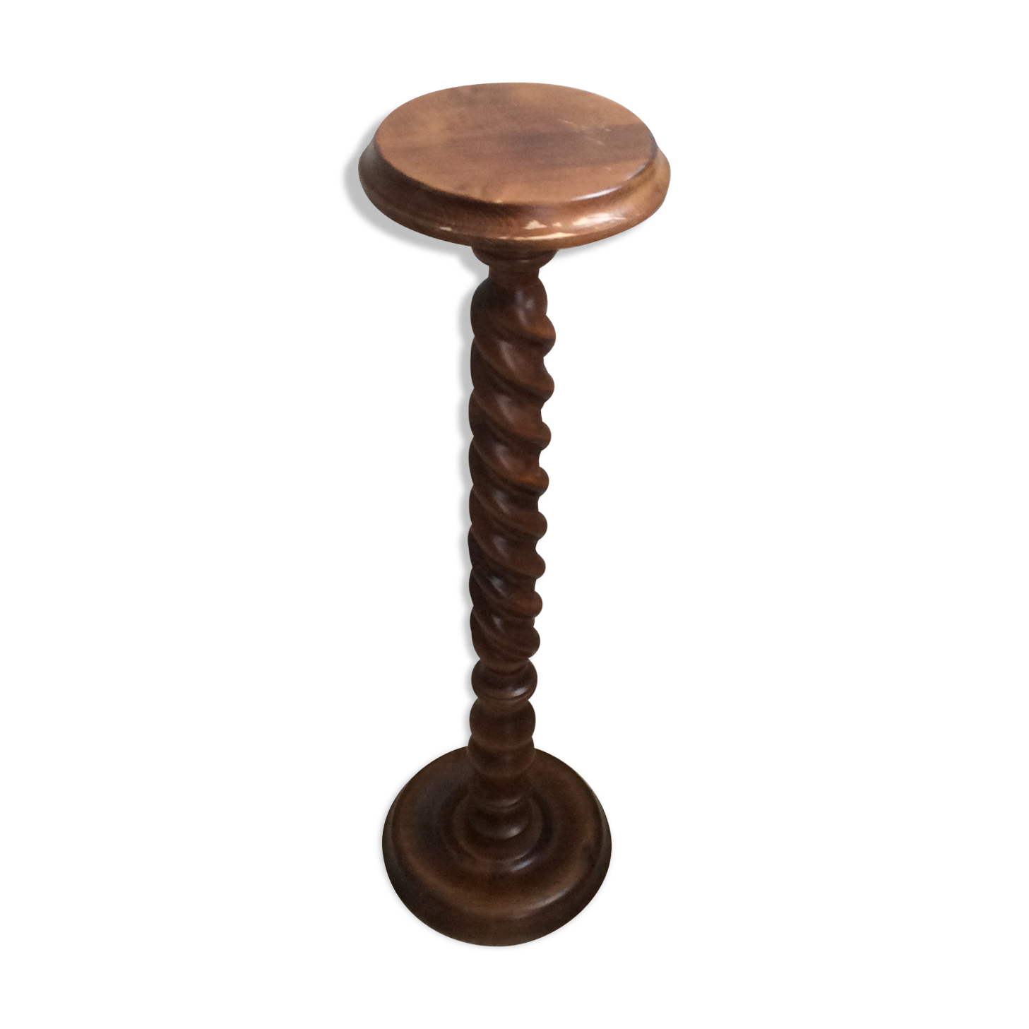 Sellette solid wooden column