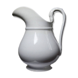 Pichet broc de toilette en faïence blanche ancienne Pexonne France