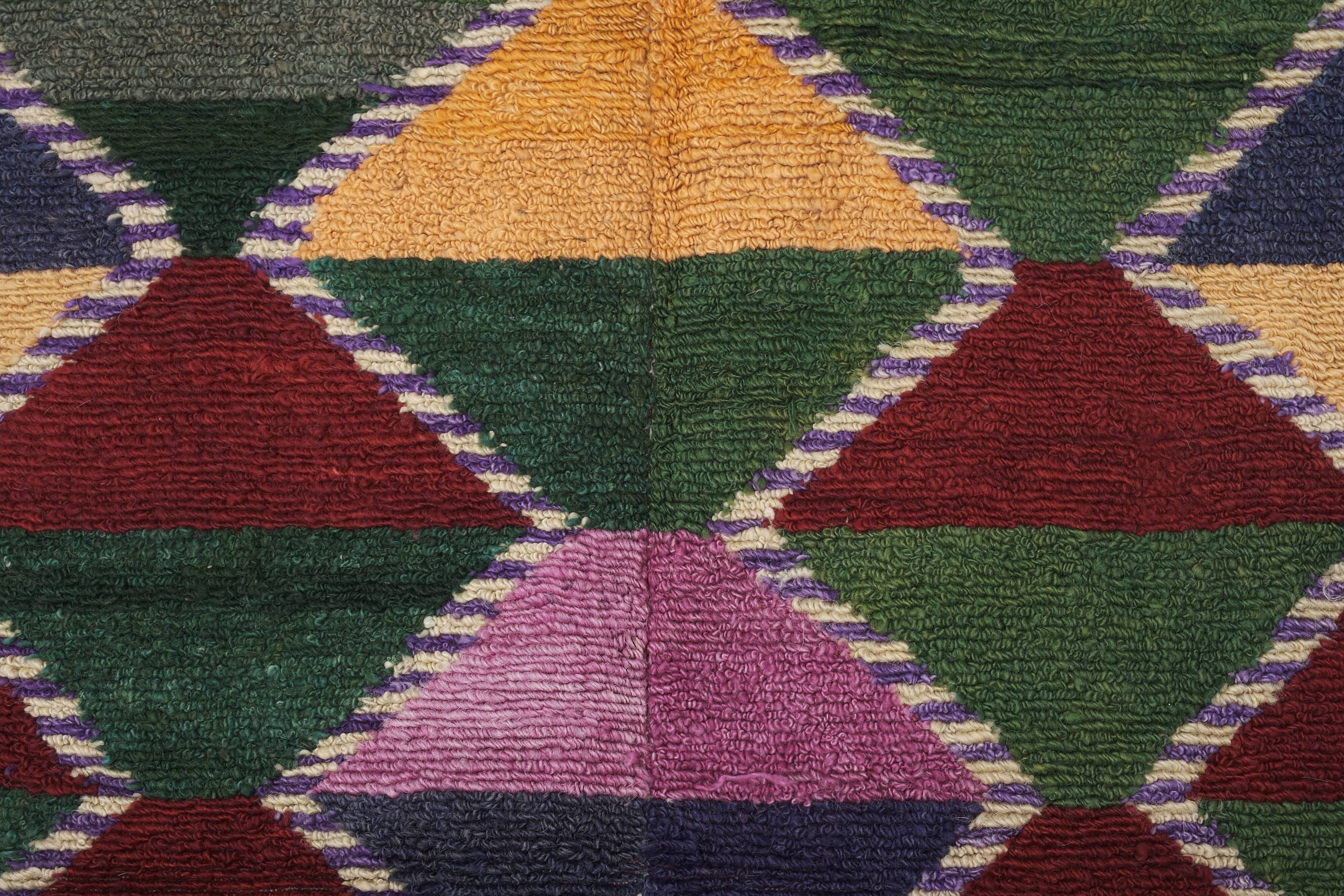 Vintage Turkish Oushak Rug Handwoven 108x150 cm