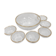 Gold-edged glass fruit salad service