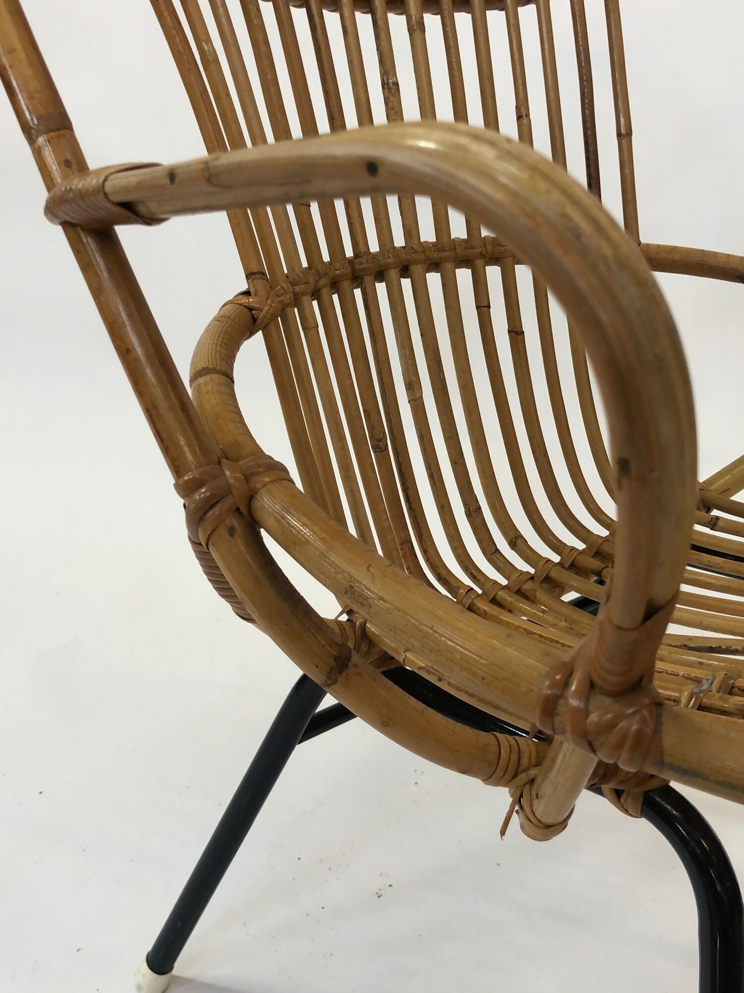 Rattan armchair by Rohe Noordwolde, 1960, Netherlands