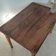 Table / Vintage cherry wood desk with turned legs – Natural patina