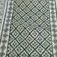 Tapis margoum couloir vert et blanc fait main en laine naturelle