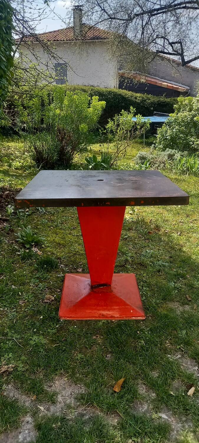 Tolix metal square table