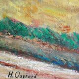 Countryside landscape at the harvest of H.Ouvrard (XXth)