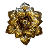 Golden flower wall lamp