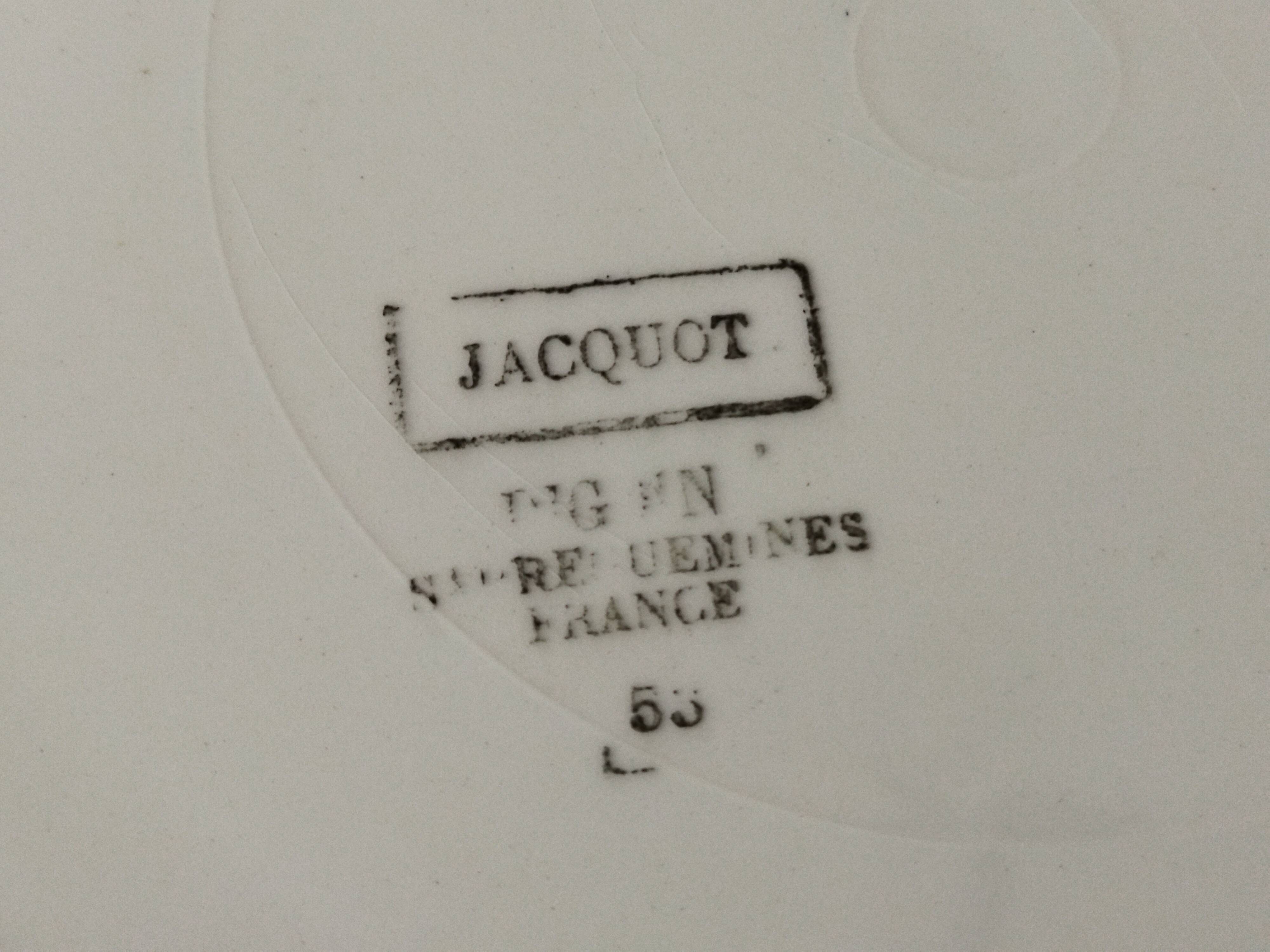 Plat Digoin Sarreguemines "Jacquot" bleu