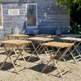 Foldable bamboo bistro table from the 1990s