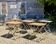 Table bistrot pliable en bambou des années 1990
