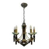 Lampart Brass and Crystal Chandelier 1970’s