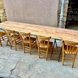 Wooden table and metal legs