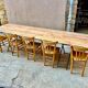 Wooden table and metal legs