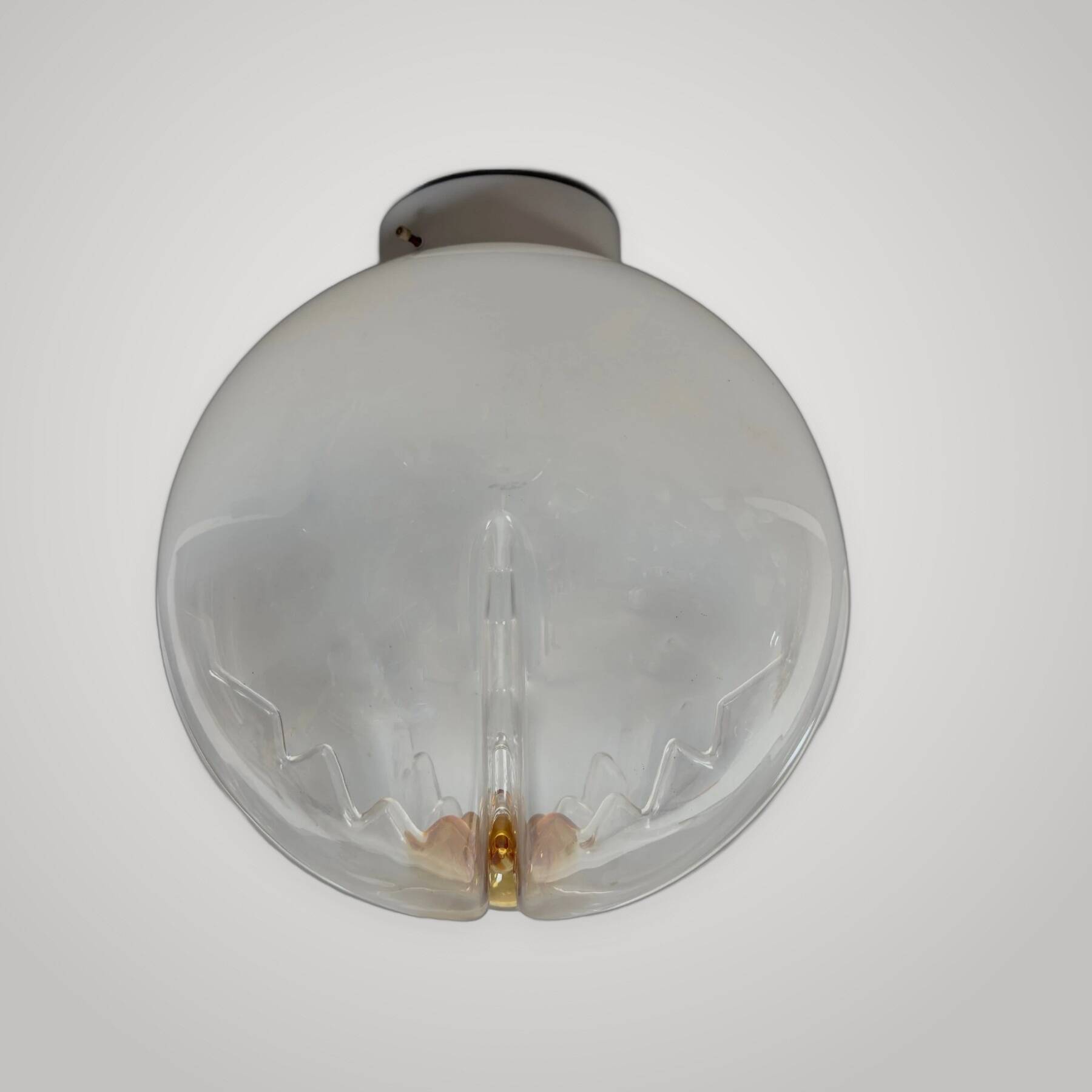 Mazzega Ceiling Lamp Sphere in Murano Glass Space Age 1970s