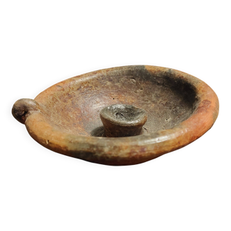 Handheld terracotta candlestick Africa mid-20th century