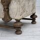 1960s, Danish armchair, beige/brown furniture fabric, carved oak wood.