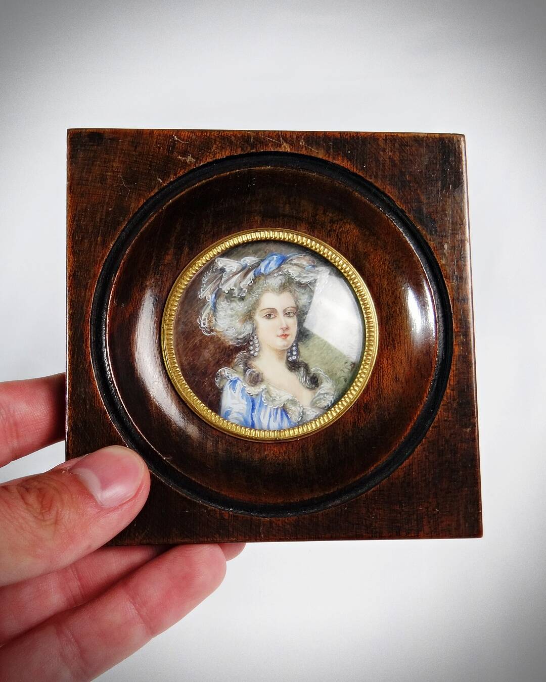 Miniature portrait Duchess of Coutances by Labille-Guiard hand painted