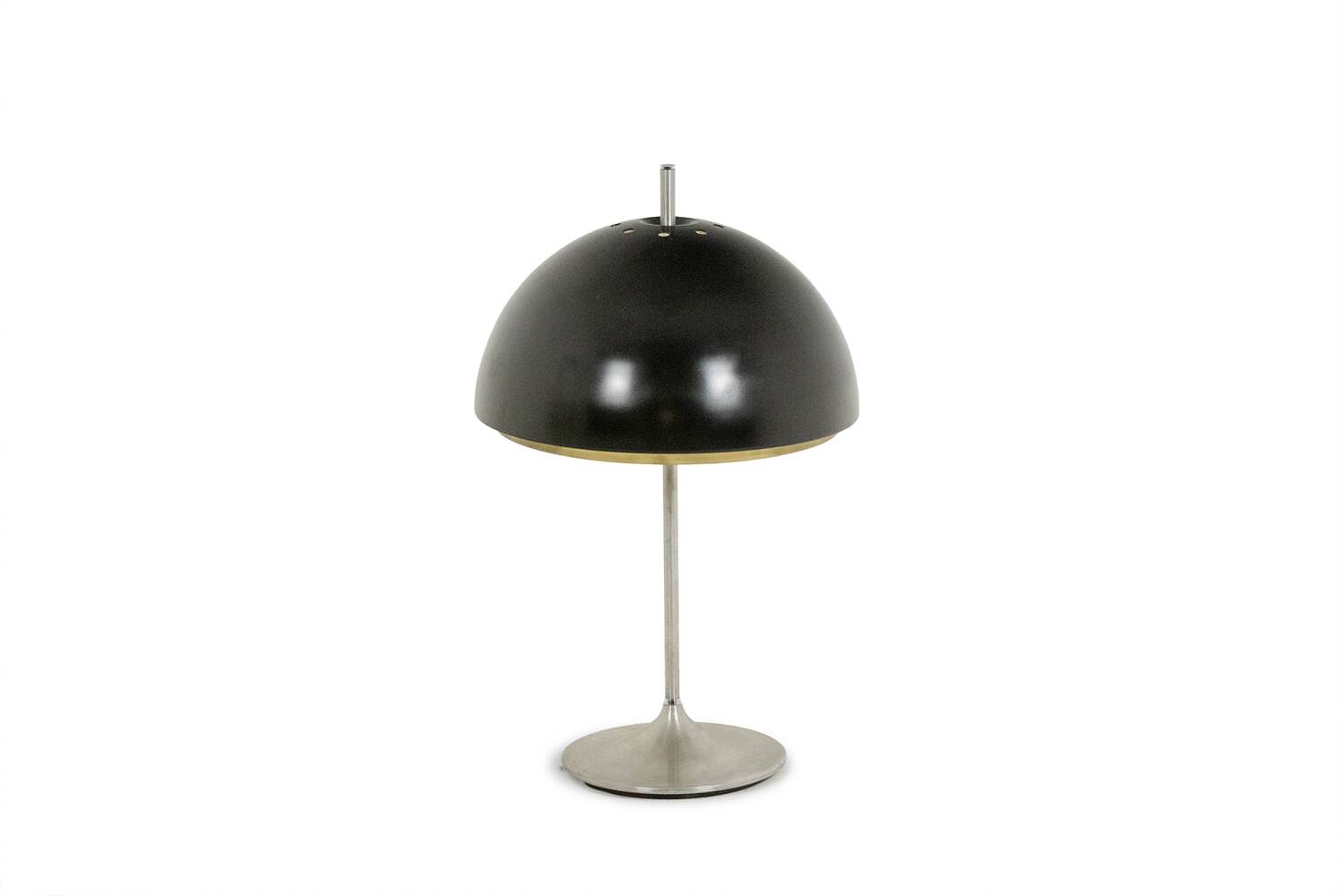 Stainless steel mushroom lamp, 1970s