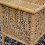 Vintage rattan nightstand