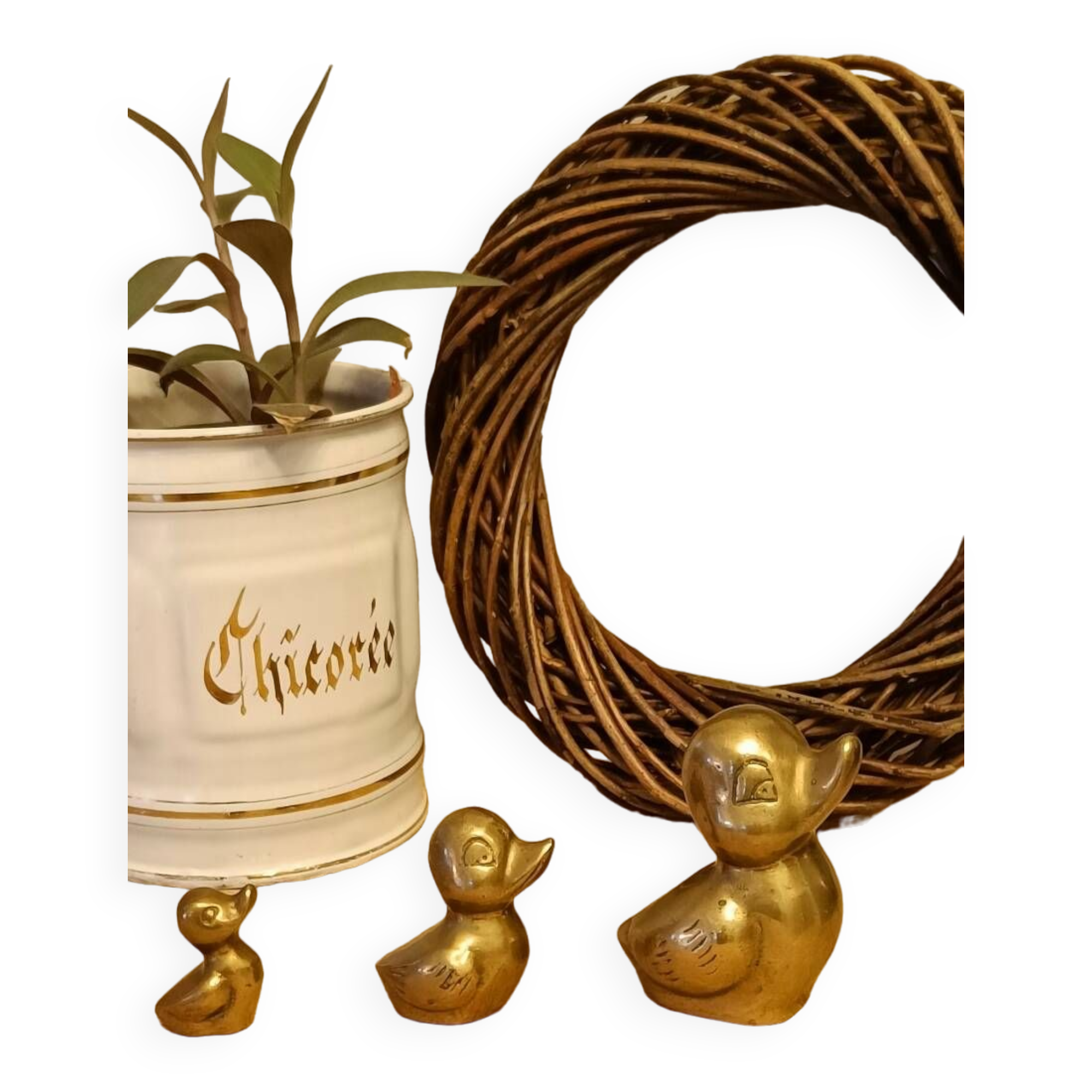 Vintage Solid Brass Ducks