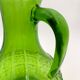 Vintage glass pitcher, chlorophyll green, Italy - 1960s-1970s.