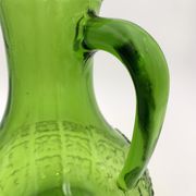 Vintage glass pitcher, chlorophyll green, Italy - 1960s-1970s.