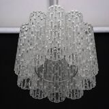 Mid-Century pendant in Murano glass elements and chrome. Italy 1960s