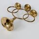 Vintage brass floor chandelier, 3-branch candle holders