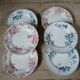 6 antique ironstone dinner plates