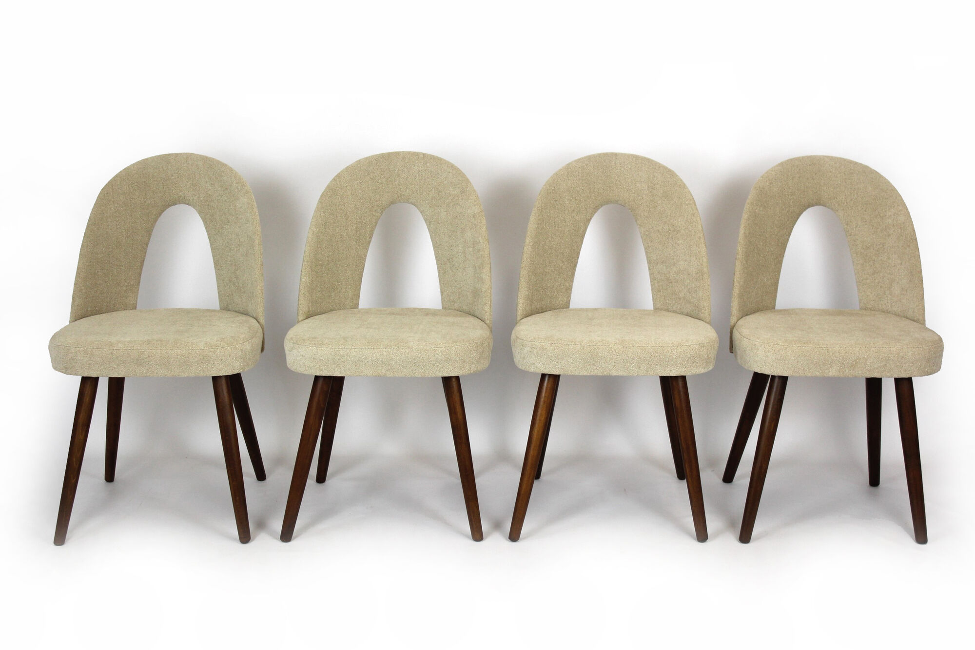 Bouclé Upholstery Dining Chairs by Antonin Suman, 1960s, Set of 8