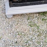 1900s coat rack patina gray mirror brass hooks