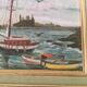 Marine on wood signed reine vuillermet