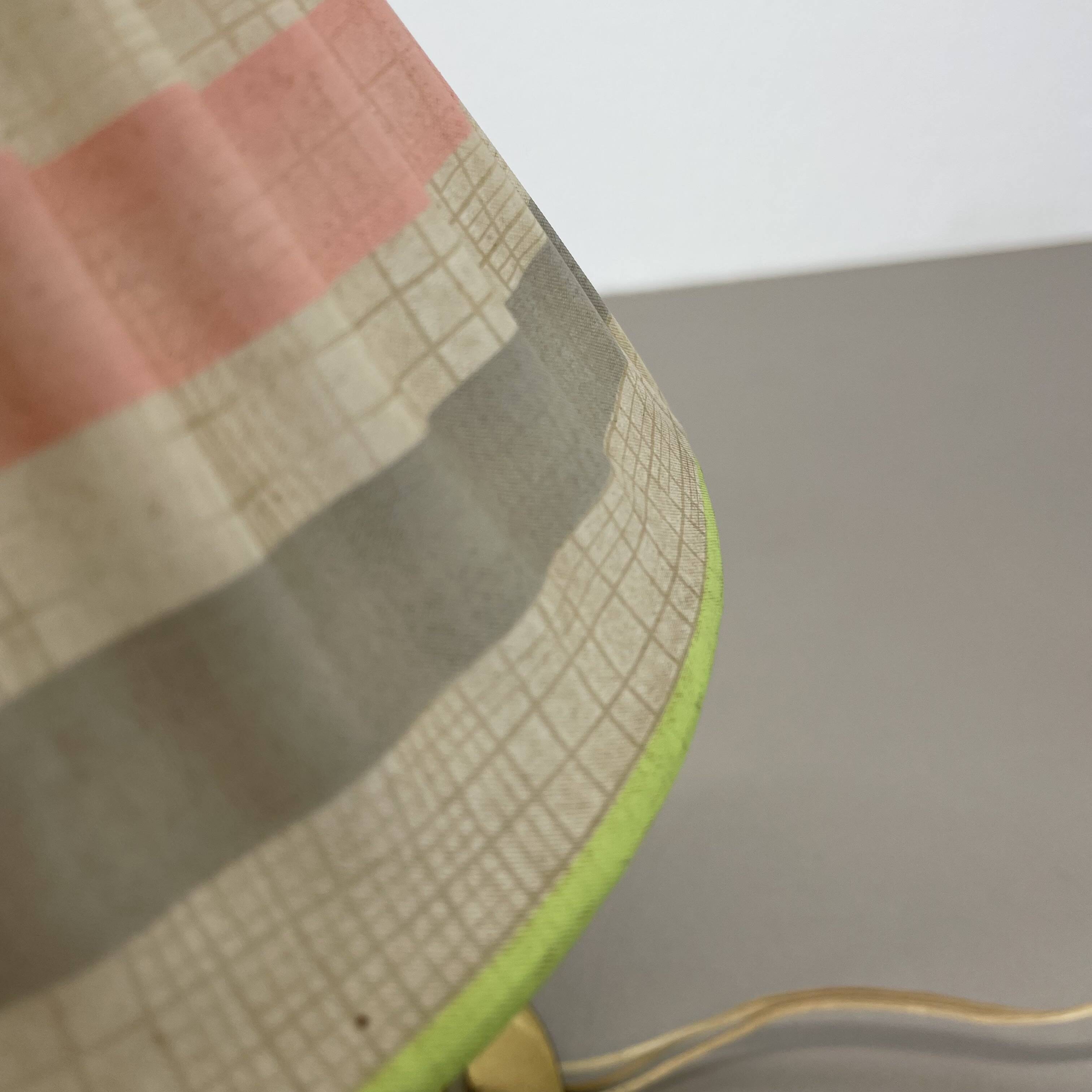 32cm Beautiful kalmar style brass + fabric table light, Austria, 1960s