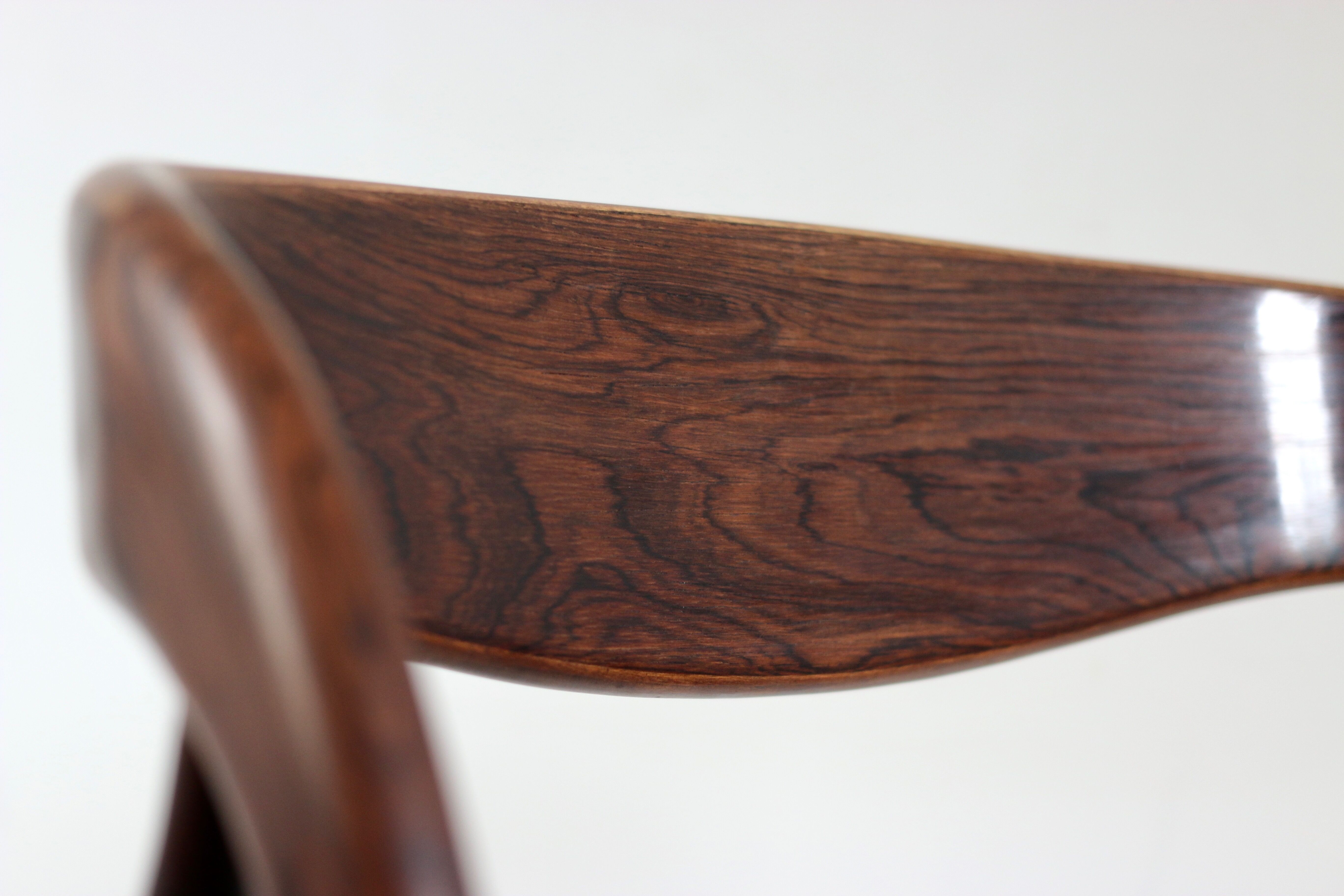 Series of 4 scandinavian chairs in rio Johannes Andersen rosewood 1960