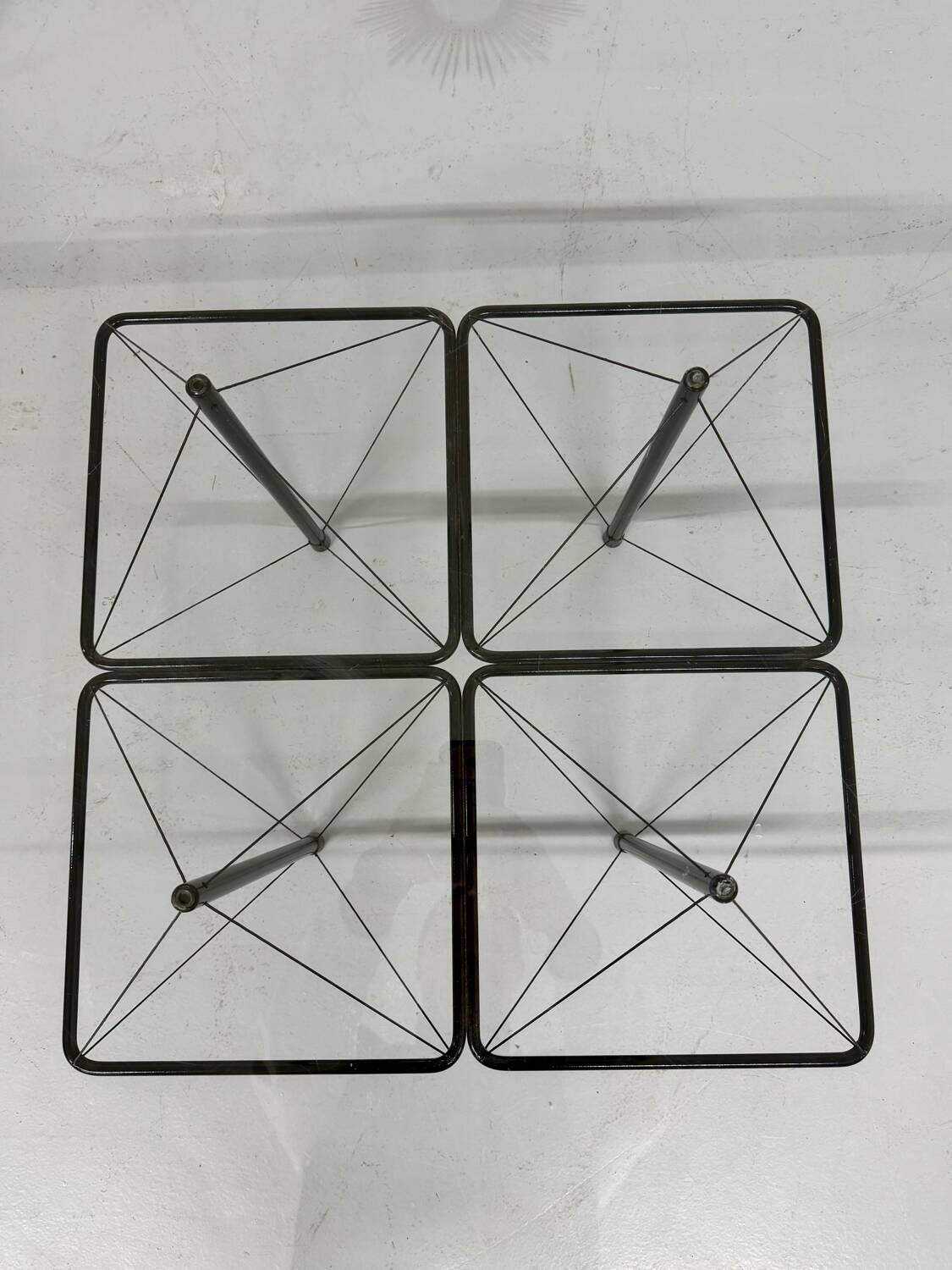 Vintage Italian architectural design coffee table from the 1970s