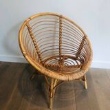 Pair of rattan armchairs