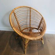 Pair of rattan armchairs