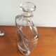 Bottle with cap, decanter, thick glass, original shape