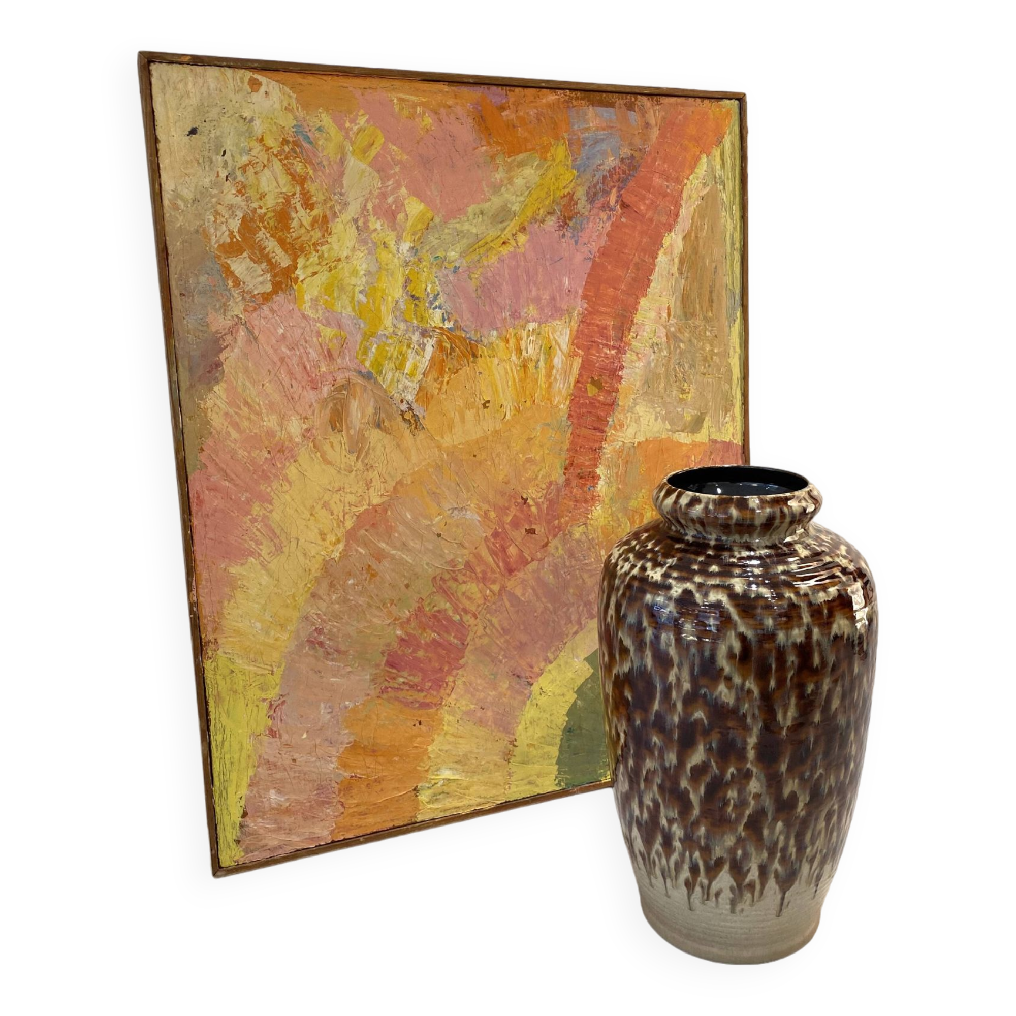 Large West Germany ceramic vase, vintage